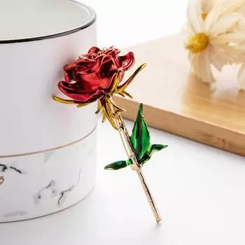 Изысканная брошь в виде красной розы высокого класса, брошь для невесты и подружки невесты, женская брошь