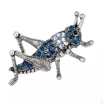 Изысканная брошь в виде кузнечика со стразами в виде животных, ювелирные аксессуары