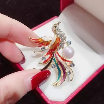 Изысканная брошь в виде животного, брошь в виде Феникса для женщин, золотой цвет, модная брошь в виде птицы, булавки, ювелирные изделия разноцветный