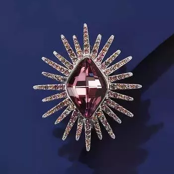 Изысканная брошь в виде звезды, роскошный женский темперамент, инкрустированный бриллиантами корсаж, брошь в стиле нишевого дизайна, аксессуары к ретро-костюму