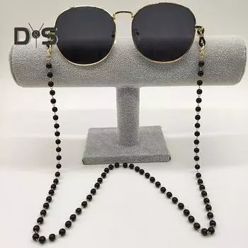 Изысканная цепочка для очков, многофункциональная искусственная жемчужина, стильный яркий ремешок для очков для вечеринки серебряный