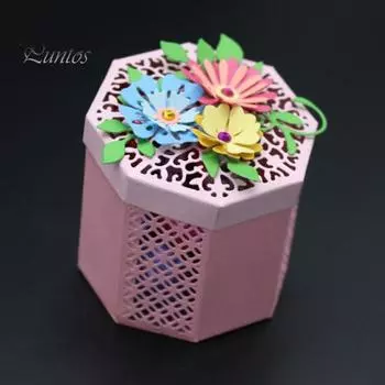 Изысканная декоративная коробка для оформления документов, контейнер для резки, подарочный чехол, трафарет «сделай сам» серебряный