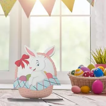 Изысканная форма для показа кролика, яркий цвет, модный, счастливая Пасха, весенний кролик, деревянное украшение