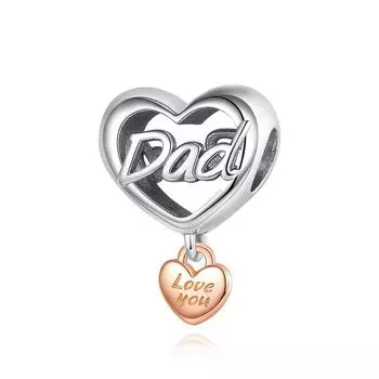 Изысканная и красивая модная подвеска из бисера «сделай сам», «Семейная полые любовь», европейская и американская модная подвеска, серебряные шашлычки, бусины