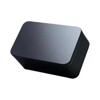 Изысканная и практичная металлическая жестяная коробка для широкого применения. Пустые прямоугольные металлические банки для хранения. бежевый