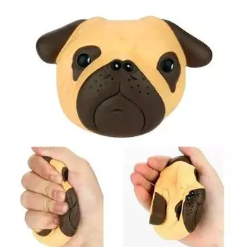 Изысканная и забавная декомпрессионная сумасшедшая собака с ароматом медленно поднимающаяся реалистичная игрушка для собак 8 см серый