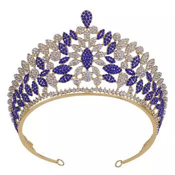 Изысканная корона из стразов высокого класса, корона победительницы конкурса красоты на ночном шоу, очень большая роскошная свадебная тиара