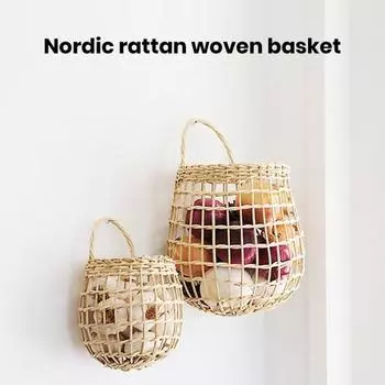 Изысканная корзина для хранения, практичная, прочная, несущая держатель для фруктов, овощей, имбиря, чеснока, предметы домашнего обихода, экономия места S