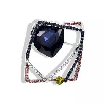 Изысканная креативная брошь в виде сосны со стразами и имитацией жемчуга в стиле ретро из сплава в виде растения