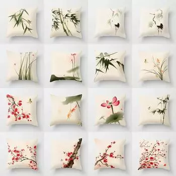 Изысканная квадратная наволочка с американской живописью, автомобильный диван, офисное кресло, наволочка, простые украшения для дома 40X40CM