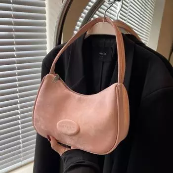 Изысканная маленькая сумка, новинка лета 2024, универсальная и минималистичная сумка подмышки, модная повседневная дорожная сумка на плечо, женская сумка