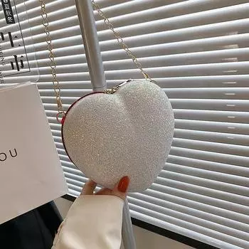 Изысканная маленькая женская сумка 2024 года, летняя новая модная универсальная сумка-мессенджер с высококачественной текстурой, модная сумка через плечо Love белый