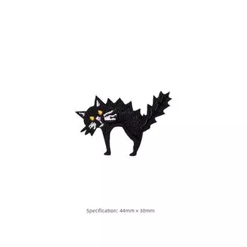 Изысканная Милая Стильная Нишевая Брошь в Японском Стиле Мультяшная Вышитая Заколка для Одежды Аксессуары Значок Ткани Украшение The Frightened Cat