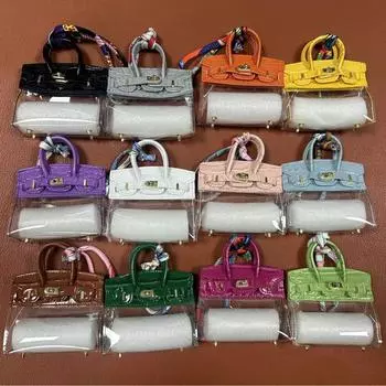 Изысканная мини-платиновая сумка-подвеска для ключей от машины и наушников — идеально подходит для стиля интернет-знаменитости Universal чёрный