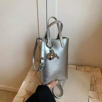 Изысканная мини-сумка super fire, женская, 2024, новая популярная контрастная цветная соломенная сумка-ведро, универсальная сумка-мессенджер для мобильного телефона