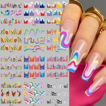 Изысканная наклейка для ногтей, легкая паста, гладкая декоративная D