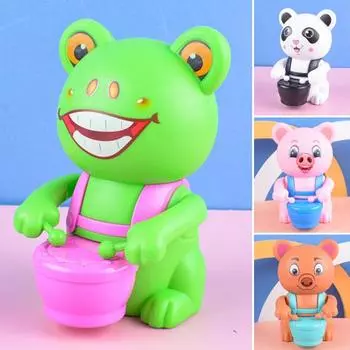 Изысканная панда-лягушка, развлекательная сумка, наполнитель, музыкальный барабан, игрушка, животное, Заводной механизм, детский сад, дети Panda
