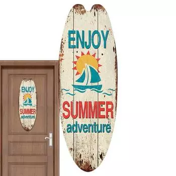 Изысканная печать деревянная доска для серфинга яркая морская рулевая настенная доска для отдыха украшение дома 6
