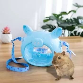 Изысканная переноска для маленьких домашних животных, большая вместительная, прочная сумка для переноски хомяков и птиц в форме головы свиньи розовый