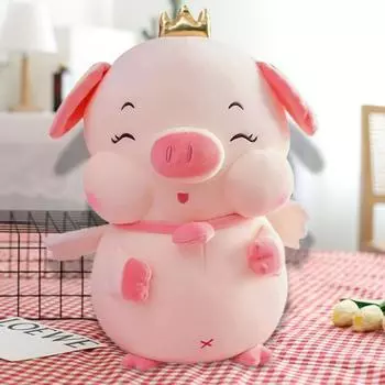 Изысканная плюшевая игрушка из полипропиленового хлопка, свинья, мягкая игрушка, подушка для детей, кукла, подарок на день рождения M розовый
