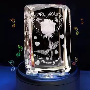 Изысканная работа, искусственная хрустальная роза, привлекательный инновационный узор в виде сердца, внутренняя резьба по дереву, скульптура C