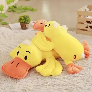 Изысканная работа, подарок на день рождения, забавная, удобная, большая желтая утка, мягкая игрушка, кукла, подушка, плюшевая игрушка 50cm
