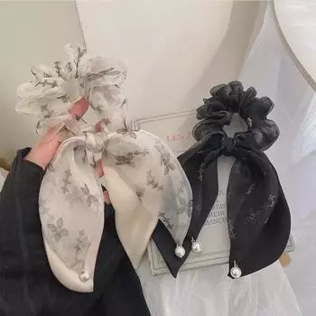 Изысканная ретро-повязка на голову с бантом: Летний аксессуар для волос из лент для женщин абрикосовый