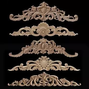 Изысканная резьба по дереву, аппликации в виде роз для антикварного домашнего декора и художественной резьбы, уникальное и антикварное украшение мебели