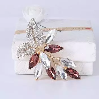 Изысканная романтическая элегантная брошь, подарок для леди в форме винограда, стразы, булавка для лацкана, аксессуары для костюма шампанского