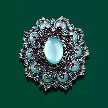 Изысканная роскошная брошь в стиле суда, женская овальная брошь в стиле ретро, ниша, высококачественный дизайн, булавка, аксессуары