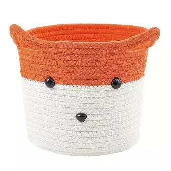 Изысканная ручная работа и большое отверстие, недеформируемая хлопковая и льняная переносная корзина с прочными ручками, большой вместимостью