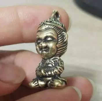 Изысканная тибетская резьба, маленькая СТАТУЯ Будды Шакьямуни