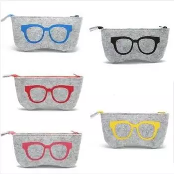 Изысканная женская косметичка из шерстяной фетровой ткани One Size чёрный