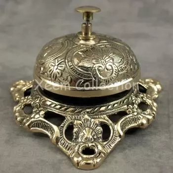 Изысканно украшенный латунный стол Bell Стойка регистрации отеля Bell Service Sales Bell