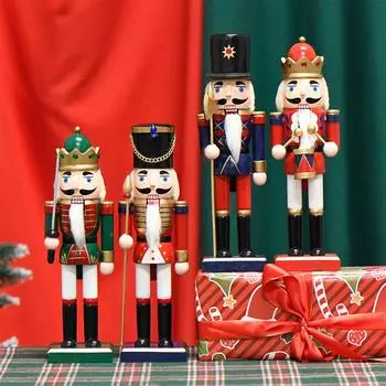 Изысканно вырезанный деревянный Щелкунчик, рождественский фестиваль Щелкунчика, рождественские украшения в виде мини-солдата, изящное ремесло A