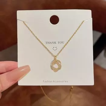 Изысканное бриллиантовое ожерелье на ключицу для женщин, следящих за модой X498 золотой