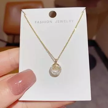 Изысканное и роскошное женское ожерелье с цирконом, простая и модная, универсальная цепочка на воротник, новая модная шейная цепочка 2024 года. Adjustable size