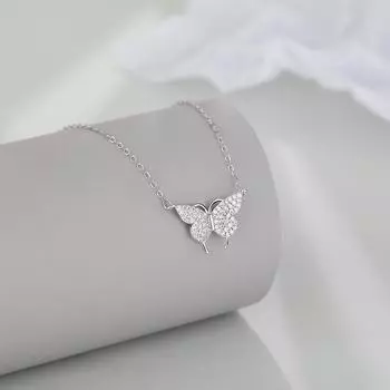 Изысканное и универсальное, высококачественное ожерелье-бабочка, женское модное новое нишевое ожерелье