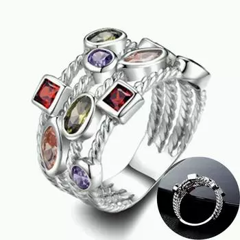 Изысканное кольцо на годовщину, простое модное, элегантное кольцо для девочек 6