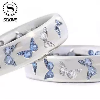 Изысканное кольцо с разноцветным цирконием в виде бабочки, милое индивидуальное кольцо с ветром, кольцо с бабочкой No. 5 золотой