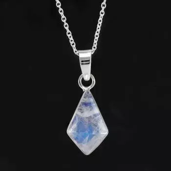 Изысканное колье из синего лунного камня, форма воздушного змея, камень-исцеляющий кулон