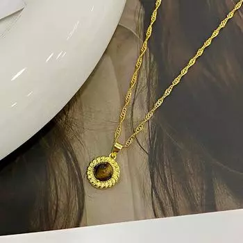 Изысканное круглое колье из жареного теста с завитками для женщин с роскошью и высоким качеством