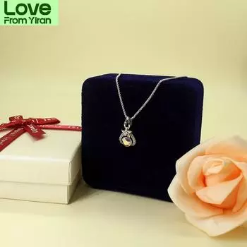 Изысканное мини-цветочное персиковое сердечко с цирконием, разноцветный кристалл, кулон, ожерелье для женщин, модные элегантные свадебные украшения для вечеринок, подарки 38cm