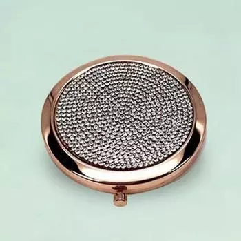 Изысканное откидное складное зеркало Маленькое портативное зеркало для макияжа Круглое двухстороннее зеркало для спальни золотой