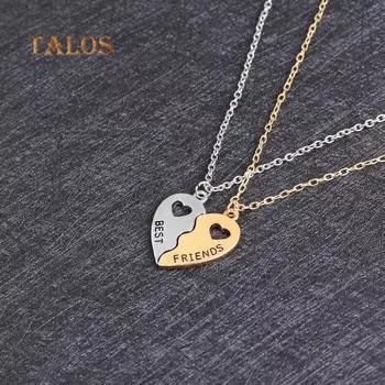 Изысканное ожерелье дружбы для девочек, кулон в форме полого сердца, ювелирные аксессуары, декор