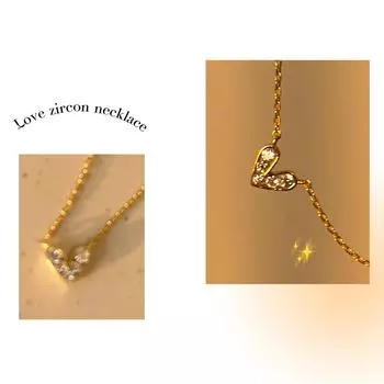 Изысканное ожерелье из циркония Love, женский нишевый дизайн, легкая роскошь, высокое чувство, элегантная мода, универсальный стиль, мода