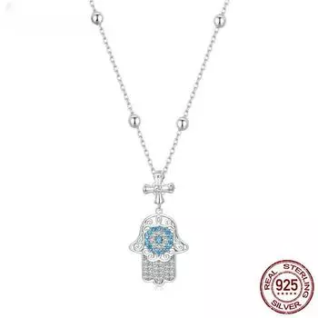 Изысканное ожерелье из стерлингового серебра 925 пробы с фианитами для женщин, подарок на день рождения, защитная цепочка на руку, шею, CZ