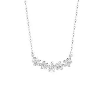 Изысканное ожерелье с пятью цветами, Милые и универсальные женщины, Элегантная цепочка для ключицы, Новая бижутерия