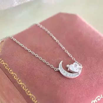 Изысканное ожерелье Star Moon Love, милое и модное, универсальная цепочка для воротника, элегантный шейный платок