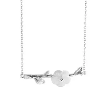 Изысканное ожерелье в виде цветочной ветки для женщин с элегантным темпераментом, легкая роскошь и высококачественная ошейниковая цепь